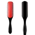 thumbnail image 2 of black  9-Rows Detangling Hair Brush Denman Detangler Hairbrush Scalp Massager Straight Curly Wet Hair Comb for Women Men Home Salon, 2 of 6