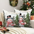 thumbnail image 6 of Dashan Christmas Pillow Cover 20x20 Set of 2,Snowman Xmas Tree Decorative Pillow Cases Couch Cushion for Bedroom Decor, 6 of 6