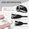thumbnail image 2 of Fluid Black White Paint Swirls Headbands for Women Men, Workout Elastic Sweat Band for Yoga Running Cycling Gym Exercise Non Slip Head Bands for Women's Hair, 2 of 5
