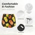 thumbnail image 6 of Lsque Orange Lemon Printed Women's Running Shorts with Liner Pockets,Elastic Quick Dry Workout Athletic Gym Yoga Shorts,Womens High Waist Shorts-, 6 of 9