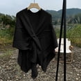 thumbnail image 2 of APEXFWDT Women's Shawl Wrap Poncho Cape Open Front Cardigan Shawls for Fall Winter Knit Shawl Wrap for Women Ladies Fringe Knitted Cardigan Cape, 2 of 7