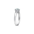 thumbnail image 2 of 4/5 Carat (Ctw) Light Aquamarine Cushion-Cut Ring in 10K White Gold for Women, 2 of 6