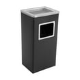 thumbnail image 3 of Black Trash Can, Commercial Garbage Can with Lid, Outdoor Indoor Industrial Stainless Steel Waste Container with Removable Inner Bucket, Large Capacity Modern Metal Trash Receptacle, 3 of 18
