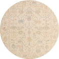 thumbnail image 1 of Ahgly Company Indoor Round Abstract Deep Peach Orange Oriental Area Rugs, 3' Round, 1 of 6