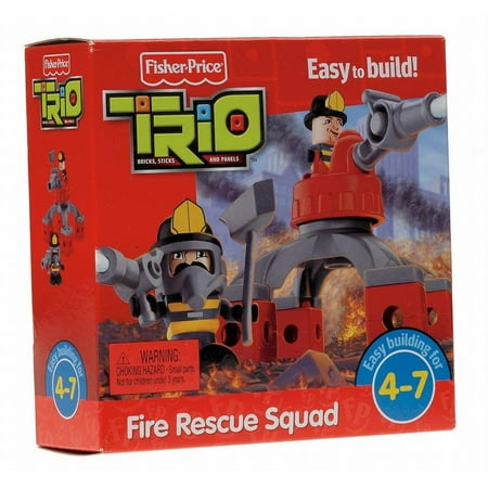 Fisher-Price TRIO Fire Rescue Squad Bricks Sticks & Panels Building