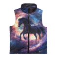 thumbnail image 4 of Uorisanigo Toddler Girls Boys Fleece Vest Sleeveless Zipper Up Jacket Galaxy Western Horse Fashion Warm Outwear Fall Winter Clothes Outwear Waistcoat Stand Up Collar Puffer Vest, 4 of 7