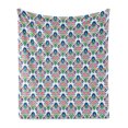 thumbnail image 1 of Polish Folk Art Soft Flannel Fleece Throw Blanket, Slavic Floral Motif Repetition Cultural Ornamental Graphic, Cozy Plush for Indoor and Outdoor Use, 50" x 60", Multicolor, by Ambesonne, 1 of 6