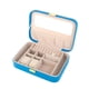 thumbnail image 2 of Caja Joyero Pequeña, Joyero Cajas con Espejo para Joyas de Mujer, para Anillos, , Pendientes Azul Yinane Organizador de joyas Case, 2 of 8