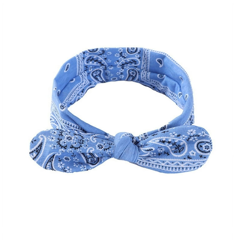 Dalrosia Women Bandana Headband with Bow Paisley Cute Summer Hair  