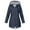 Navy, variant on VEKDONE 2025 Clearance Women's Waterproof Rain Jacket Lightweight Waterproof Lightweight Outdoor Hiking Travel Camp Full Zip Long Hooded Trench