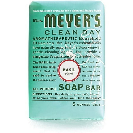 Mrs Meyers Barsoap Basil 8 Oz