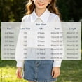 thumbnail image 3 of Agkizg Girls Ruffled Collar Button Down Shirt, Long Sleeve Blouse with Lace Hem, School Casual Top for Kids, Cute Layering Tee, Sizes 12-13 Years, 3 of 5