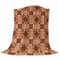 thumbnail image 6 of Orange Brown Flowers Blanket Soft Cozy Warm Throw Blanket for Couch, Plush Fuzzy Flannel Fleece Blankets for Sofa, Farmhouse Retro Abstract Floral Bed Blankets Lightweight Gifts for Women, 50"x80", 6 of 9