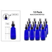 Mist spray/Glass Medicine Bottle, Amber Boston Cobalt Blue Round Bottles