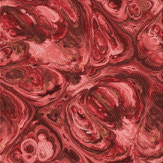 Ahgly Company Machine Washable Indoor Square Transitional Grapefruit Red Area Rugs, 5' Square