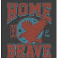 thumbnail image 2 of USA Home of the Brave Charcoal Men's Crew Neck Short Sleeve Tee-Large, 2 of 2