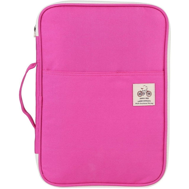 Multi-Functional A4 Document Bags, Portfolio Pouch Travel Binder Organizer Zippered File Folder Family Passport Holder Briefcase with Handle for Notebooks Pen Board Games School Office Supplies