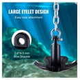 thumbnail image 3 of River Anchor 12 LBS Boat Anchor - Mushroom Design with Shackle, Vinyl Coated Cast Iron for Boats Up to 10 ft, Lakes & Rivers, 3 of 7