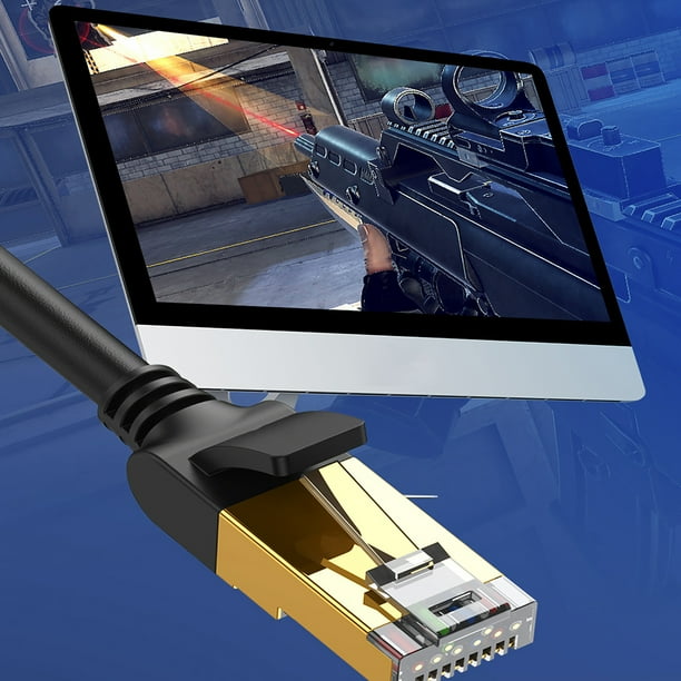 Perceptible cooperar Coche Ethernet Cable High-speed Transmission Plug Play 90 Degree Cat7 RJ45 Flat Network Cable for Router,Black - Walmart.com Perceptible cooperar Coche Ethernet Cable High-speed Transmission Plug Play 90 Degree Cat7 RJ45 Flat Network Cable for Router,Black - Walmart.com