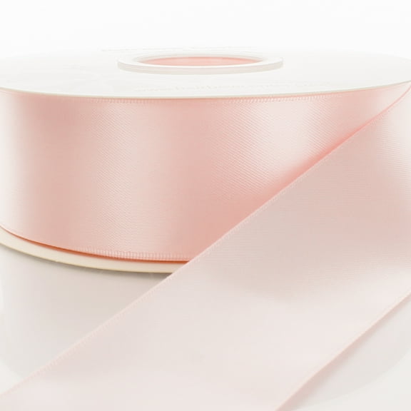 2.25" Double Faced Satin Ribbon 115 Pink Blush 3 Yard