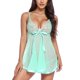 thumbnail image 1 of Gibobby Lenceria mujer sexy Malla Bowknot Ropa de dormir Ropa de dormir Mujer Cuello en V Bordado Encaje Lencería(Verde 3XL), 1 of 3