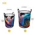 thumbnail image 3 of Fuzoiu Vibrant Fluid Motion Art Print Circular Hamper,Laundry Basket with Handle,Collapsible Laundry,Dirty Clothes Storage Basket,for Bedroom Bathroom Dorm Living Room-Small, 3 of 6