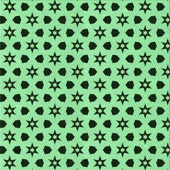 Ahgly Company Indoor Square Patterned ForestGreen Area Rugs, 6' Square
