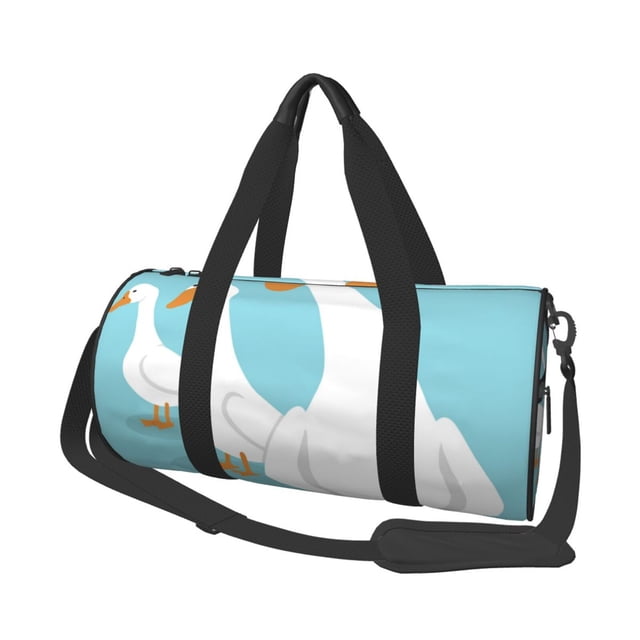 Balery Three White Geese Bolsa de Gimnasio para Mujeres y Hombres, Bolsa de Viaje Impermeable, Bolsa de Fin de Semana con Compartimento para Zapatos y Bolsillo Húmedo