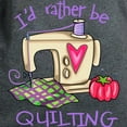 thumbnail image 3 of CafePress - I'd Rather Be Quilting Women's Dark T Shirt - Women's Traditional Fit Dark T-Shirt, 3 of 4