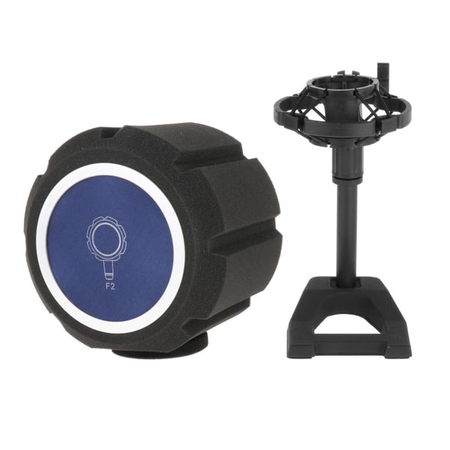 Milaget Éponge Acoustique pour Micro Radio Studio Performance Extérieure + Support