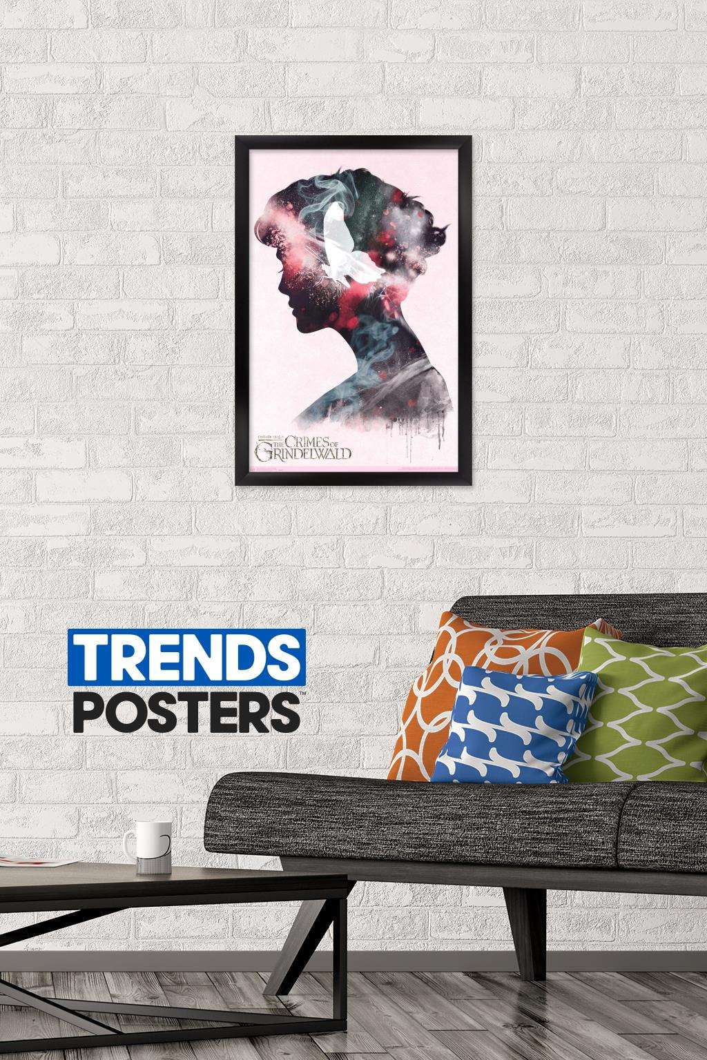 Fantastic Beasts: Crimes Of Grindelwald - Queenie Illustration Wall Poster, 14.725" x 22.375", Framed