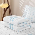 thumbnail image 5 of Erosebridal Bow Silhouettes Zipper Twin Comforter Sets with Fitted Sheet and 2 Pillowcases,Ribbon Simple Pattern Zipper Bedding Set For Girls,Reversible,4pcs, 5 of 7