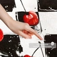 thumbnail image 3 of Red Watercolor Cherries on Black and White Checkers Small Area Rug, Non-Slip Door Mat Indoor Floor Mat, Washable Kitchen Rug Entrance DMat for Bedroom Living Room, 3 of 7