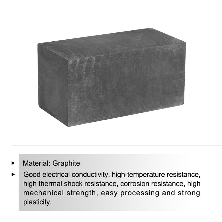 Graphite Block Ingot Rectangle Graphite Electrode Plate 100x50x50mm for  Melting Casting, Electrolysis