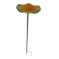 thumbnail image 3 of QccHieUs Bird Baths Bath Bowl with Garden Stake Gifts Iron Flower Shape Weatherproof Bird Yellow, 3 of 9