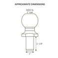 HyperTough 2 inch Chrome Hitch Ball, 6000 lbs GTW
