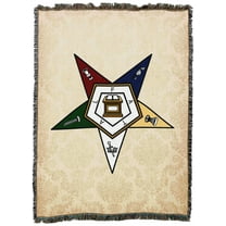 Pure Country Weavers OES (Order of the Eastern Star) Blanket Tapestry Throw Woven from Cotton - Made in The USA (72x54)