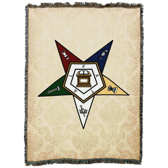 Pure Country Weavers OES (Order of the Eastern Star) Blanket Tapestry Throw Woven from Cotton - Made in The USA (72x54)