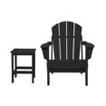 thumbnail image 2 of Adirondack Chair with Square Side Table Included for Outdoor Patio Garden Porch Seating, Black, 2 of 5