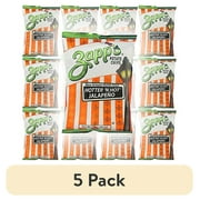 (5 pack) Zapp's Potato Chips, Hotter 'N Hot Jalapeno, New Orleans Kettle Style, 1.5oz Bag (12-Pack)