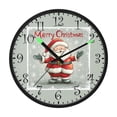thumbnail image 2 of Voice Activated Clock with Glow Light 12 Inch Large Silent Wall Clock Battery Operated for Home Decor Cartoon Santa Claus, 2 of 8