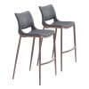 thumbnail image 2 of Ace Barstool Dark Gray & Walnut Barstool, Modern Style, Plush and durable faux leather fabric, Steel, Indoor Bar, 2 of 10