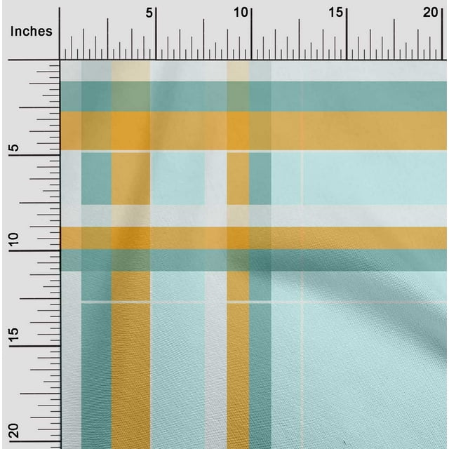 oneOone Cotton Flex Fabric Madras Check Fabric Prints By Yard 40 Inch Wide