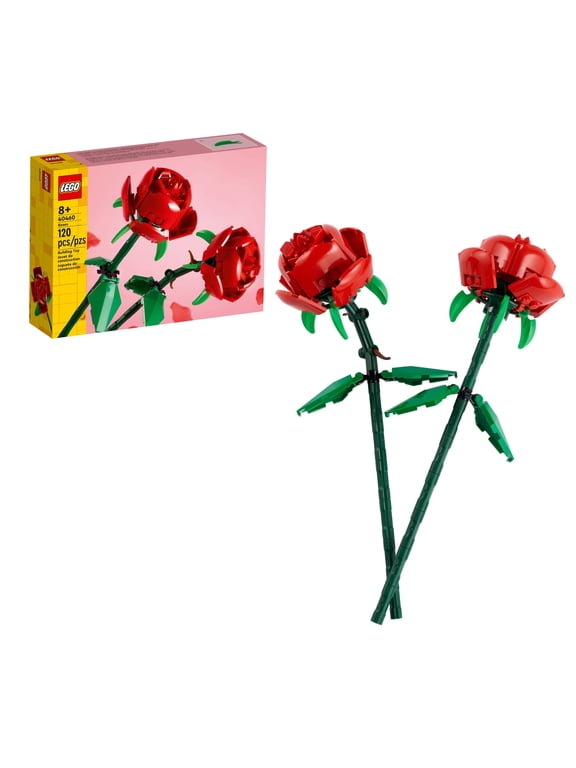 Roses - Building Toy for Kids, Girls & Boys, Ages 8+ - Artificial, Fake Roses for Home Decor & Display - Creative Birthday Gift for Plant & Flower Lovers - 40460