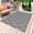 Grey, variant on Wavy Lines Outdoor Rug 5x7 Ft - Reversible Patio Rug Outdoor Camping Rugs, Abstract Minimalist Pattern Navy Blue Washable Indoor Outdoor Area Rugs, Non-Slip Outdoor Carpet Runner for Deck/Porch