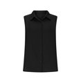 thumbnail image 5 of Htigea Womens Short Sleeve Shirts V Neck Collared Button Down Shirt Tops with Pockets Black,M, 5 of 6