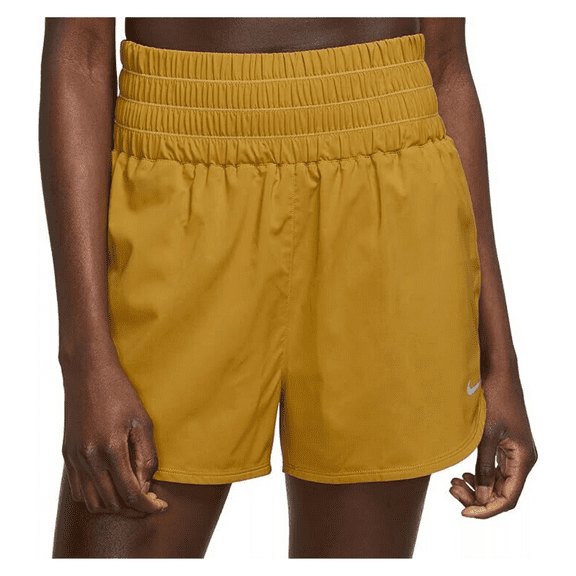 Nike One Women's Dri-FIT Ultra High-Waisted 3 Brief-Lined Shorts, Yellow, XS