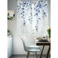 thumbnail image 4 of Blue Eucalyptus Leaves Sheer Curtains for Living Room Bedroom Watercolor Spring Botanical Sheer Curtains 72 Inch Long 2 Panels Set Light Filtering Curtain Window Treatments Drapes for Dining Room, 4 of 6