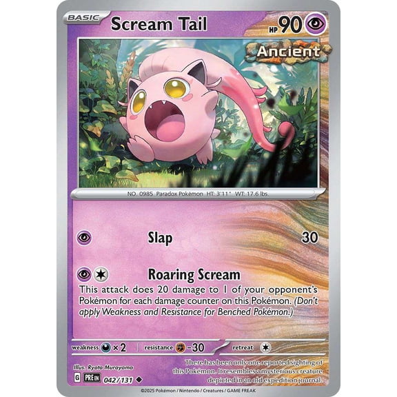 Pokemon Prismatic Evolutions Uncommon Scream Tail #42