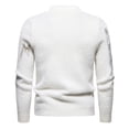 thumbnail image 2 of Sweater For Men Winter Fashion Solid Color Printed Casual Crewneck Pullover, 2 of 7